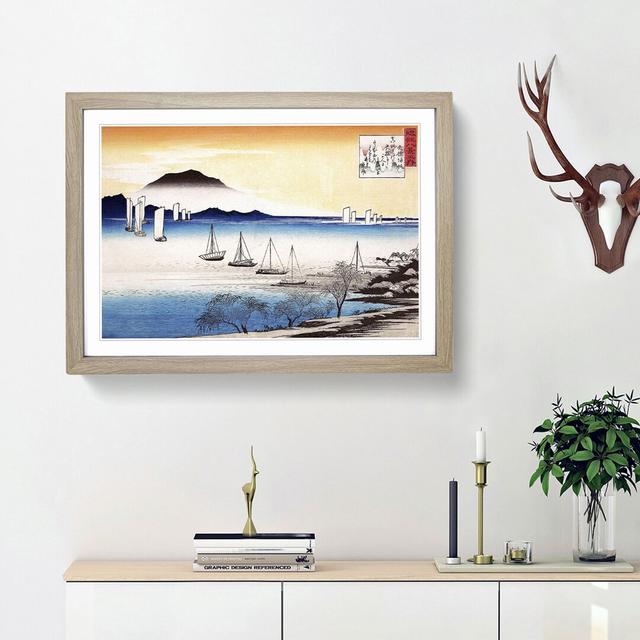 The Fishing Boats Returning to Yabase by Utagawa Hiroshige - Picture Frame Painting Print East Urban Home Size: 48cm H x 65cm W x 2cm D, Frame Option: on Productcaster.