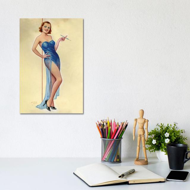 1940s UK Pinup Poster by Laurence Miller - Gallery-Wrapped Canvas Giclée on Canvas Lark Manor Format: Canvas, Size: 30.48cm H x 20.32cm W x 1.91cm D on Productcaster.