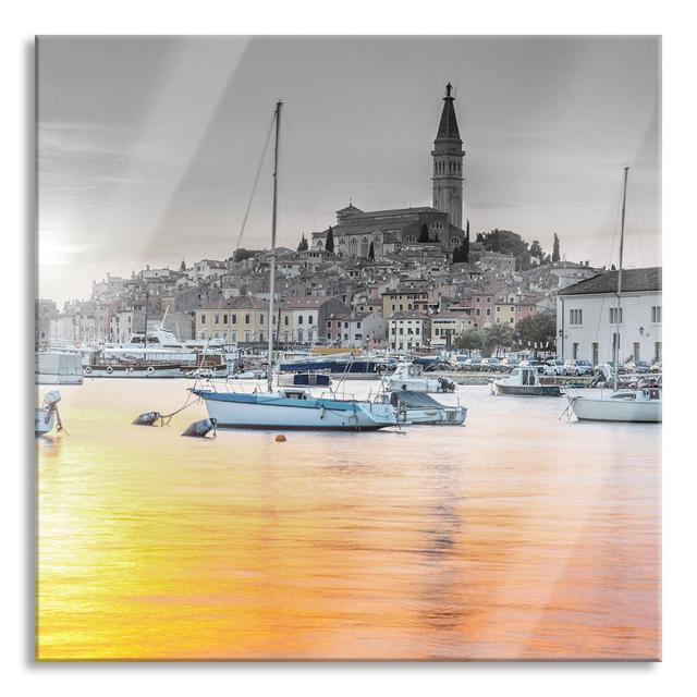 Croatian Port City - Unframed Photograph on Glass Longshore Tides Size: 60cm H x 60cm W x 0.4cm D on Productcaster.