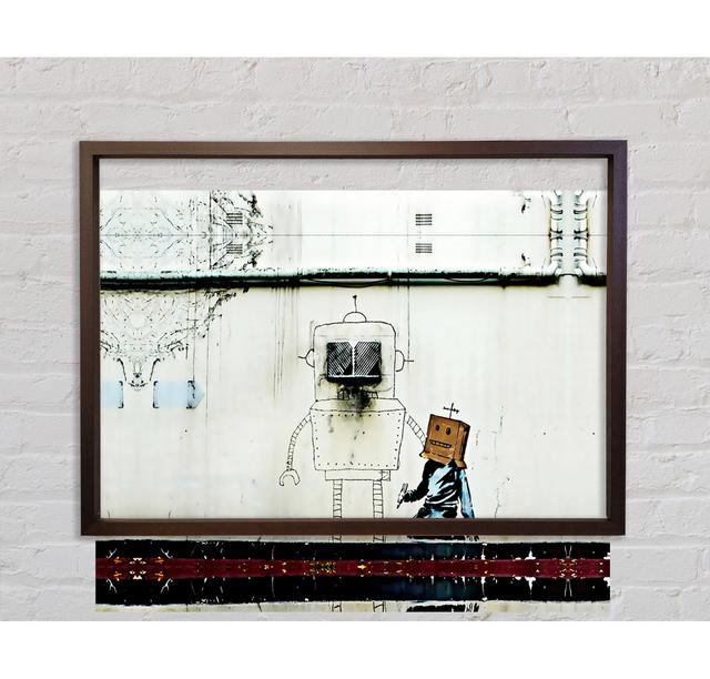 Box Head Robot - Single Picture Frame Art Prints on Canvas Bright Star Size: 59.7cm H x 84.1cm W on Productcaster.