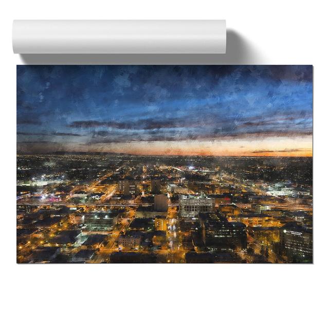 Los Angeles Skyline - No Frame Print East Urban Home Size: 21cm H x 30cm W x 0.1cm D on Productcaster.