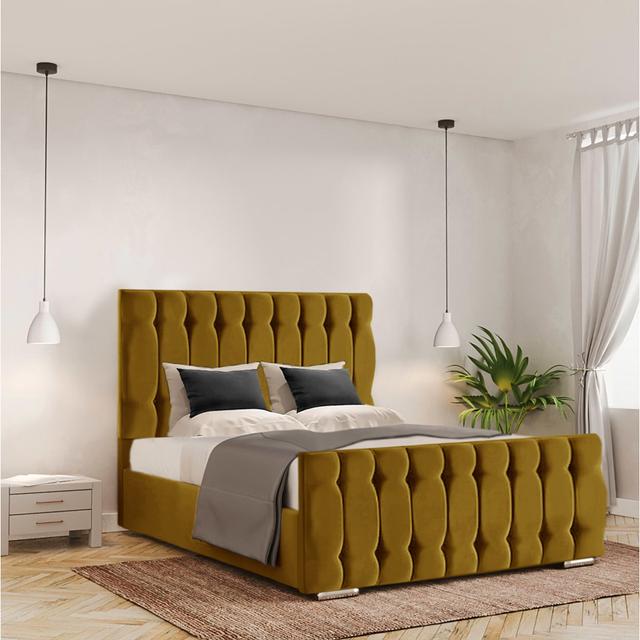 Abiel Upholstered Storage Bed Fairmont Park Colour: Turmeric, Size: Single (3') on Productcaster.