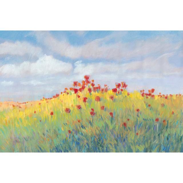 Summer Breeze Meadow II - Wrapped Canvas Painting Rosalind Wheeler Size: 81cm H x 122cm W x 3.8cm D on Productcaster.