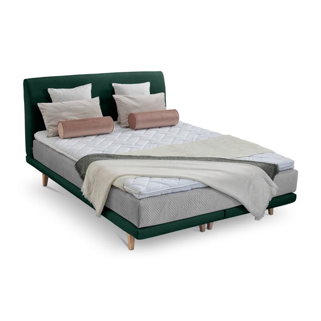 Boxspringbett Margot Mikado Living Farbe: Grey/Green on Productcaster.