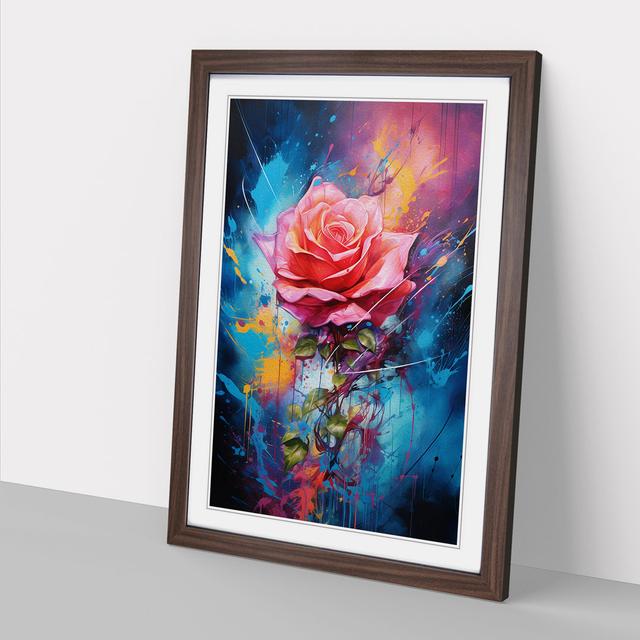 Rose Action No.3 - Single Picture Frame Art Prints on Wood Marlow Home Co. Format: Walnut Framed, Size: 46cm H x 34cm W x 2cm D on Productcaster.