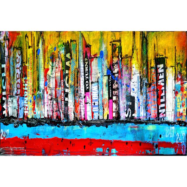 Skyline by Erin Ashley - Wrapped Canvas Painting Rosalind Wheeler Size: 51cm H x 76cm W x 3.8cm D on Productcaster.