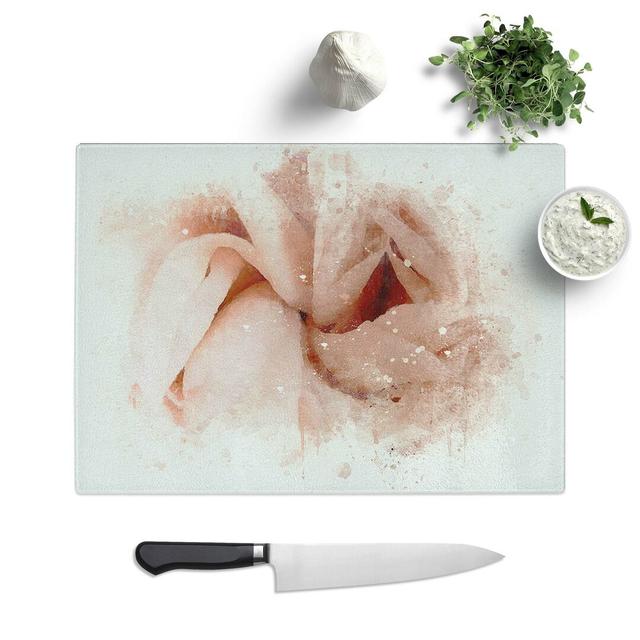 Tempered Glass Petals of a Carnation Chopping Board East Urban Home Size: 39 cm W x 28.5 cm L on Productcaster.