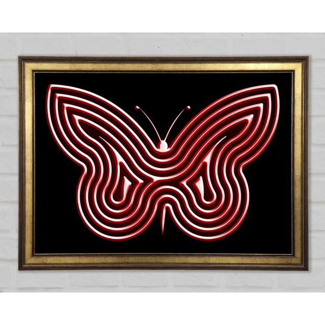 Red Butterfly Wings - Print August Grove Size: 29.7cm H x 42cm W on Productcaster.