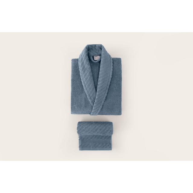 Family Bathrobe Set (4 Pieces) Belfry Bathroom Colour: Blue/White on Productcaster.