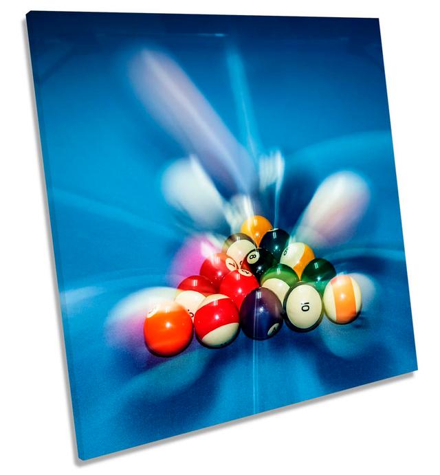 Pool Nine Ball - Wrapped Canvas Painting 17 Stories Size: 40.6cm H x 40.6cm W x 2cm D on Productcaster.