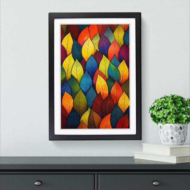 Leaf Colour Field No.2 Big Box Art Size: 64cm H x 46cm W x 2cm D, Frame Colour: Black on Productcaster.