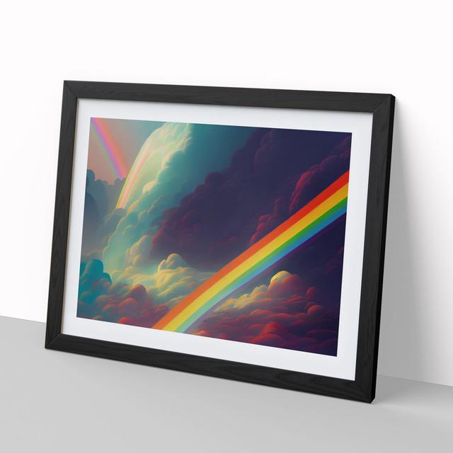 Rainbow Through the Clouds Vol.1 - Picture Frame Graphic Art 17 Stories Frame Colour: Black, Size: 25cm H x 34cm W x 2cm D on Productcaster.