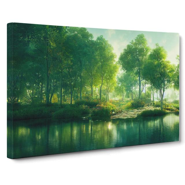 Fantastic Pond - Wrapped Canvas Print Alpen Home Size: 50cm H x 76cm W x 3cm D on Productcaster.