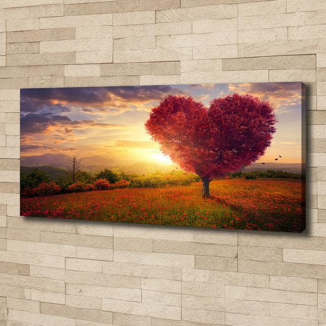 Tree Field Heart - Wrapped Canvas Art Prints Brayden Studio on Productcaster.