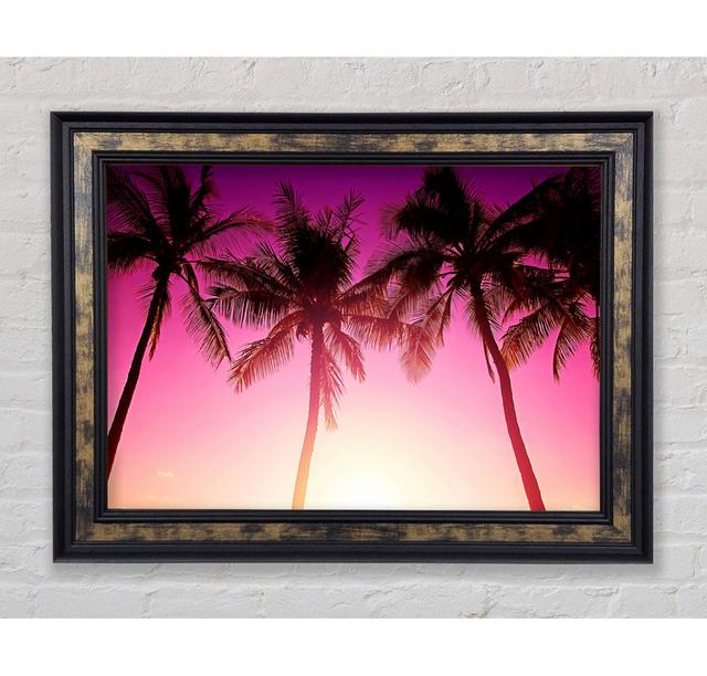 Los Angeles Sunset Palms - Druck Sansibar Home Größe: 100cm H x 141,4cm B x 8cm T on Productcaster.