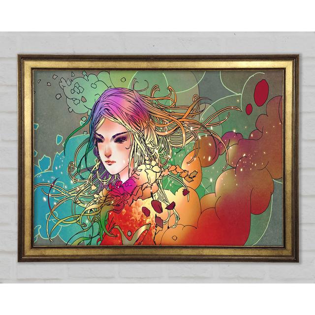 Clouds Of Colour Woman - Single Picture Frame Art Prints Rosalind Wheeler Size: 29.7cm H x 42cm W x 1.5cm D on Productcaster.