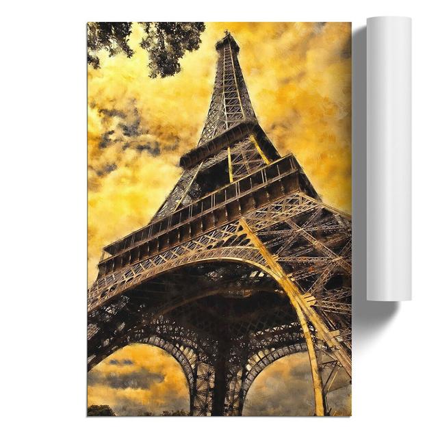 Eiffel Tower Vol.7 - Unframed Graphic Art East Urban Home Size: 30cm H x 21cm W x 0.1cm D on Productcaster.