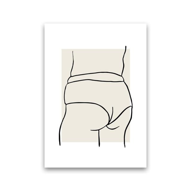 Curvy Female Back 1 by Planeta444 - Print 17 Stories Frame Option: No Framed, Size: 30cm H x 21cm W x 1cm D on Productcaster.