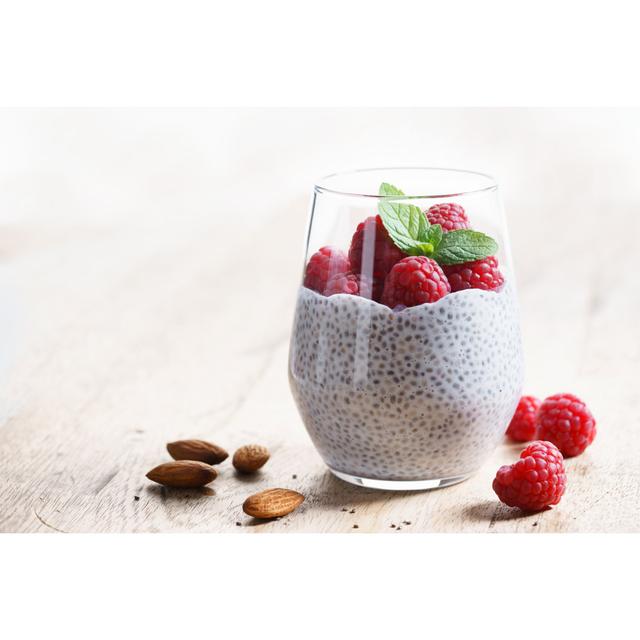 Chia Seed Pudding by SherSor - Wrapped Canvas Print Ebern Designs Size: 30cm H x 46cm W x 3.8cm D on Productcaster.