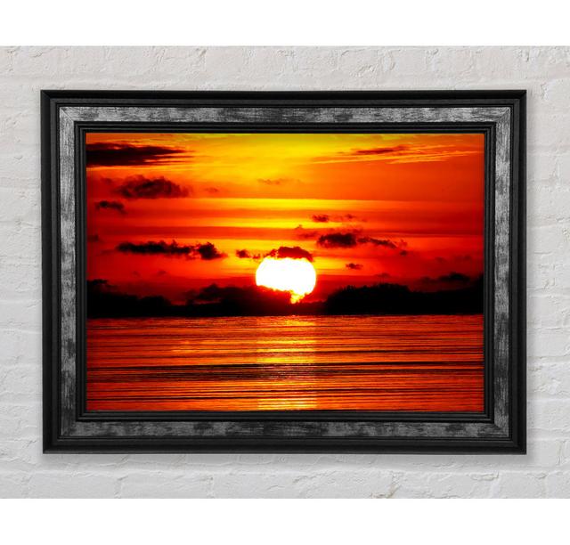 The Red Sunset - Single Picture Frame Art Prints Bright Star Size: 29.7cm H x 42cm W x 8cm D on Productcaster.