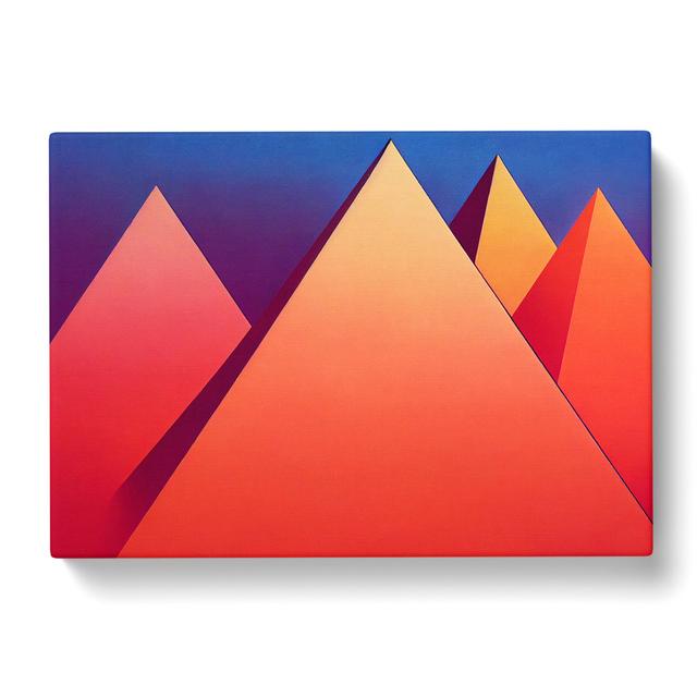 Modern Pyramids Vol.4 Abstract - Wrapped Canvas Graphic Art George Oliver Size: 35cm H x 50cm W x 3cm D on Productcaster.