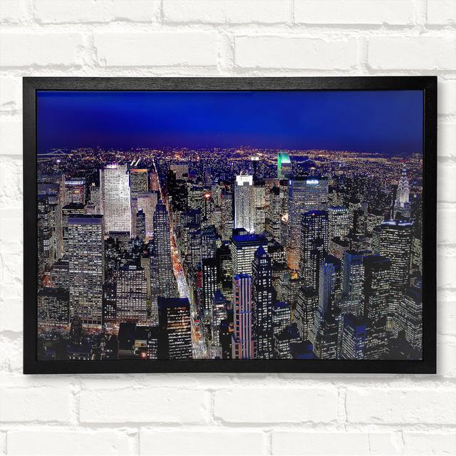 Metroplis Blue - Closed Corner Frame Art Prints on Wood Latitude Run Size: 29.7cm H x 42cm W on Productcaster.