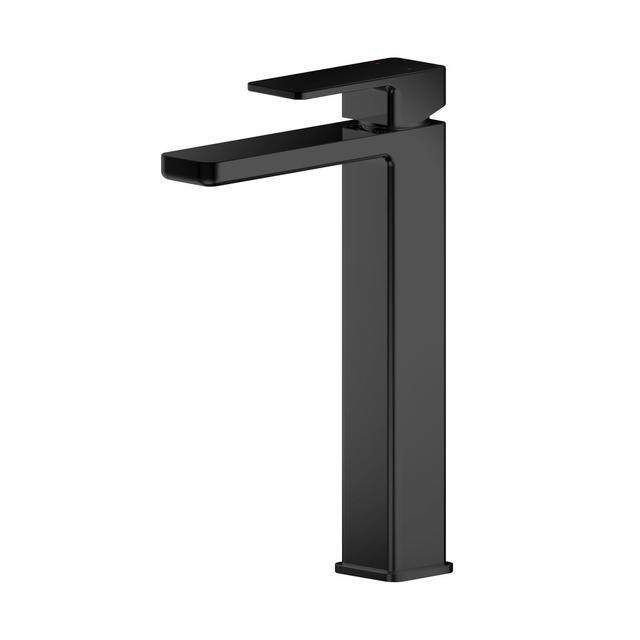 Windon High-Rise Mono Basin Mixer Nuie Finish: Matt Black on Productcaster.