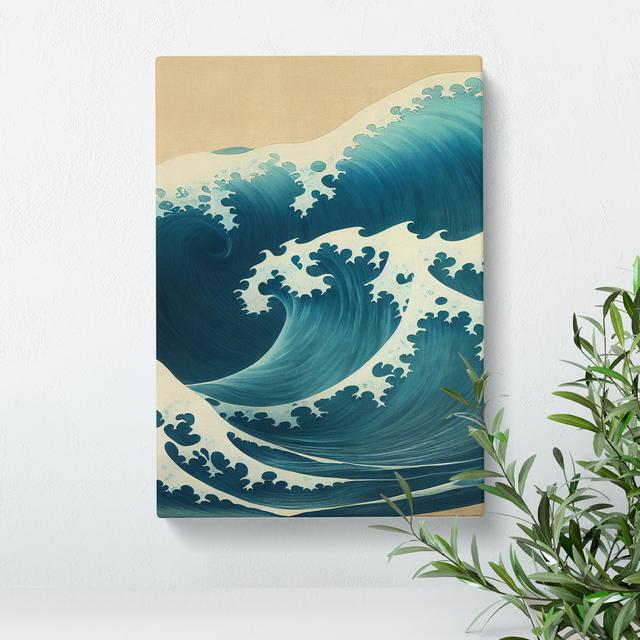 XC1022-4723X Traditional Japanese Wave No.2 House of Hampton Size: 60cm H x 40cm W x 3cm D on Productcaster.