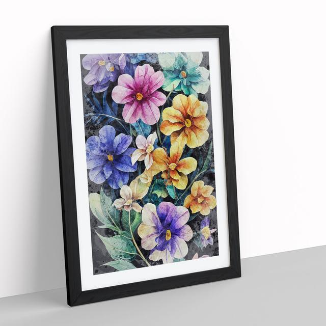 Flowers Water No.5 - Picture Frame Graphic Art Marlow Home Co. Frame Colour: Black, Size: 34cm H x 25cm W x 2cm D on Productcaster.