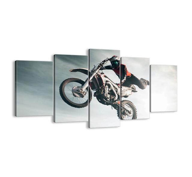 'There Is No Fun Without Risk' - 5 Piece Wrapped Canvas Photograph Print Ebern Designs Size: 85cm H x 160cm W x 1.8cm D on Productcaster.