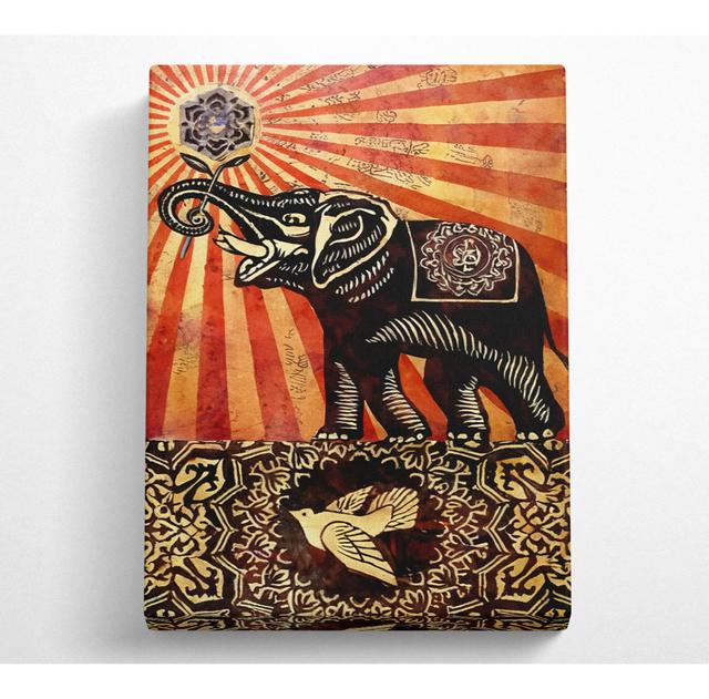 Elephant Sun Rays - Wrapped Canvas Art Prints Latitude Vive Size: 50.8cm H x 35.6cm W x 10cm D on Productcaster.