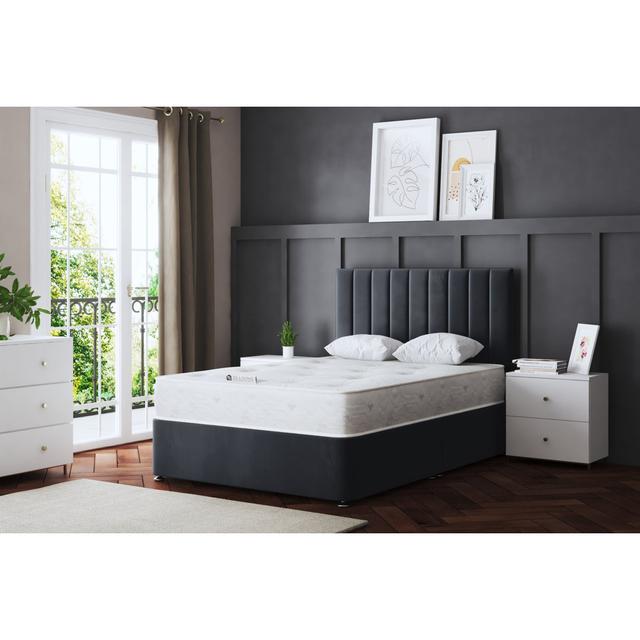 Amelia Upholstered Panel 4 Draw Divan Bed with Headboard Fairmont Park Colour: Grey, Size: Super King (6') on Productcaster.