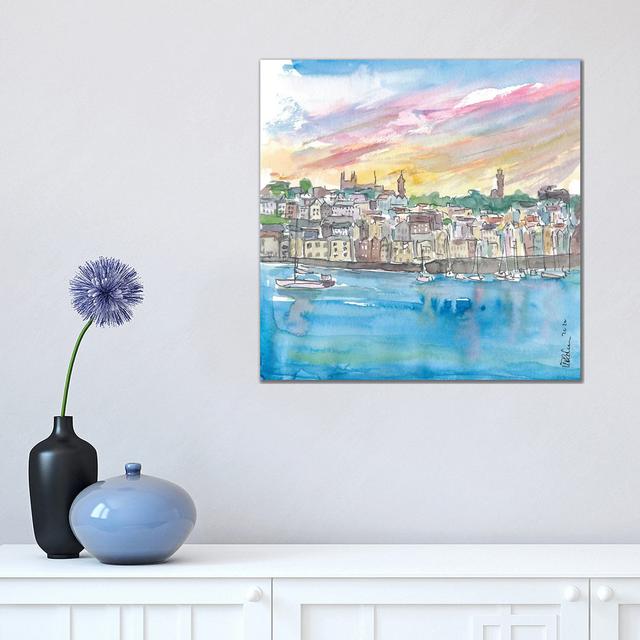 St Peter Port Guernsey Harbour Scene by Markus & Martina Bleichner - Wrapped Canvas Gallery-Wrapped Canvas Giclée Breakwater Bay Size: 45.72cm H x 45. on Productcaster.