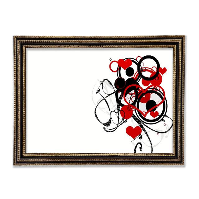 Circles And Hearts Framed Print Canora Grey Size: 42.1cm H x 59.7cm W on Productcaster.