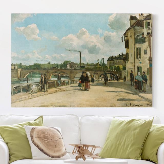 View of Pontoise by Camille Pissarro - Wrapped Canvas Painting Rosalind Wheeler Size: 40cm H x 60cm W on Productcaster.