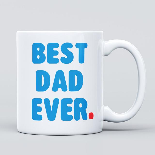 Best Dad Father Ever Large Heavy Duty Ceramic Bold Blue Novelty Funny Coffee Mug, Cup For Daddy – Gift For Birthday, Christmas, Congratulations, Fathe on Productcaster.