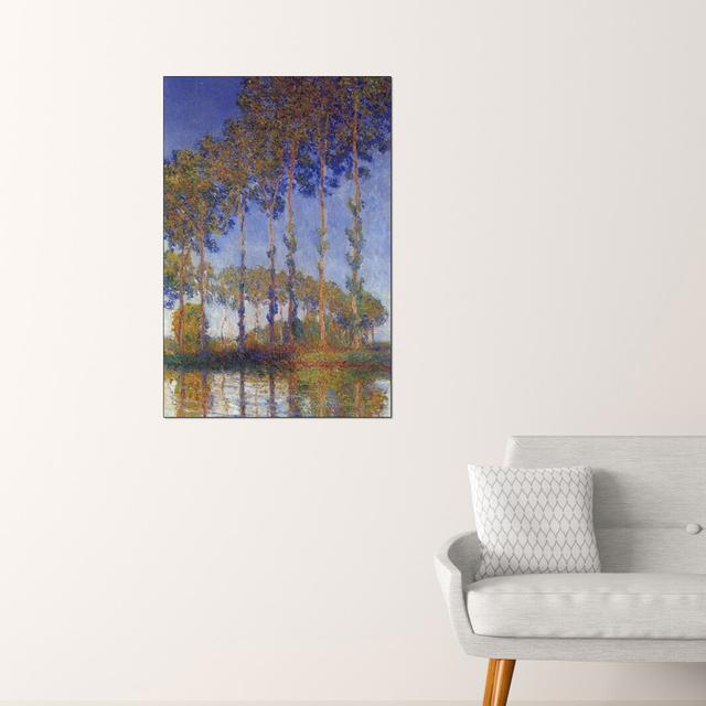 'Poplars in the Epte, Sunset' by Claude Monet Painting Print Astoria Grand Size: 90cm H x 60cm W x 1.8cm D on Productcaster.