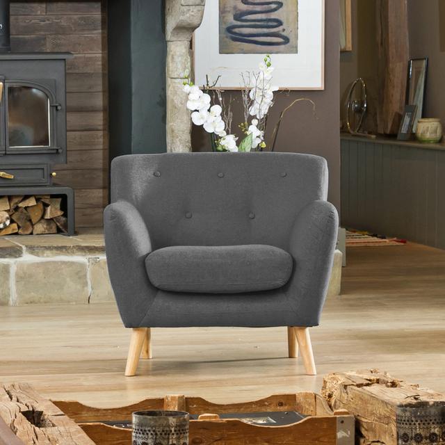 Amelie Armchair Zipcode Design Upholstery Colour: Dark Grey on Productcaster.