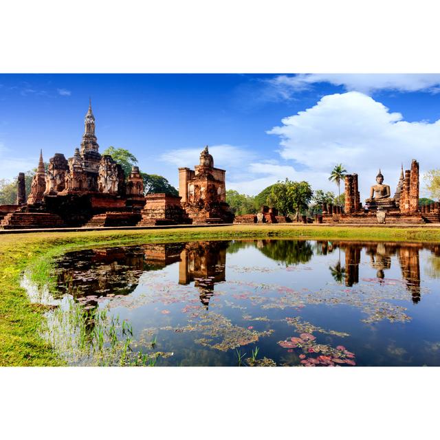 Sukhothai Historical Park - Wrapped Canvas Print Ebern Designs Size: 61cm H x 91cm W x 3.8cm D on Productcaster.