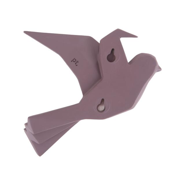 Origami Bird Wall Décor Present Time Finish: Dark Purple, Size: 15.7cm H x 19cm W x 3.5cm D on Productcaster.