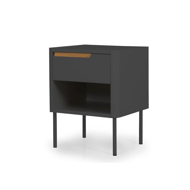 Switch 1 Drawer Bedside Table Tenzo Colour: Black on Productcaster.