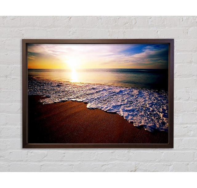 Ebb Of The Ocean Sun - Single Picture Frame Art Prints on Canvas Bright Star Size: 100cm H x 141.4cm W x 3.3cm D on Productcaster.