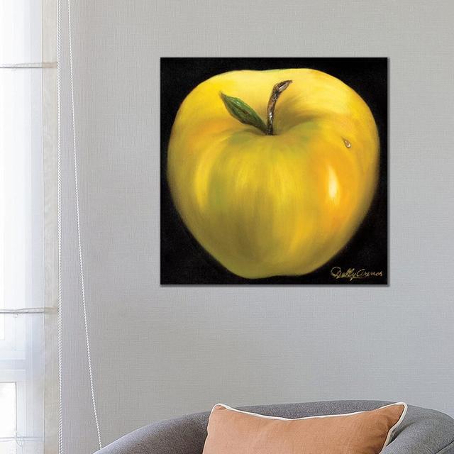 Yellow Apple by Nelly Arenas - Wrapped Canvas Print Ophelia & Co. Size: 66.04cm H x 66.04cm W on Productcaster.