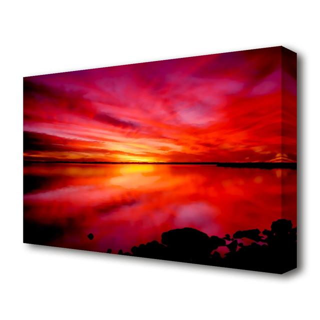 'Peaceful Ocean Skies Seascape' - Wrapped Canvas Photograph Print East Urban Home Size: 81.3 cm H x 121.9 cm W on Productcaster.