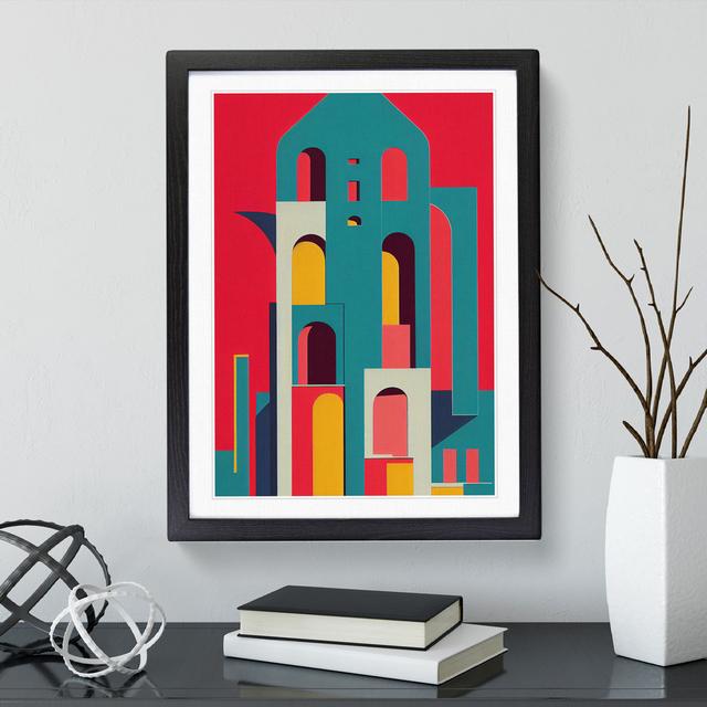 Bold Architecture No.2 Abstract - Picture Frame Graphic Art George Oliver Frame Colour: Black, Size: 46cm H x 34cm W x 2cm D on Productcaster.