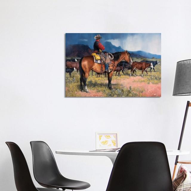 Twenty Years In The Saddle by - Wrapped Canvas Natur Pur Size: 66.04cm H x 101.6cm W on Productcaster.