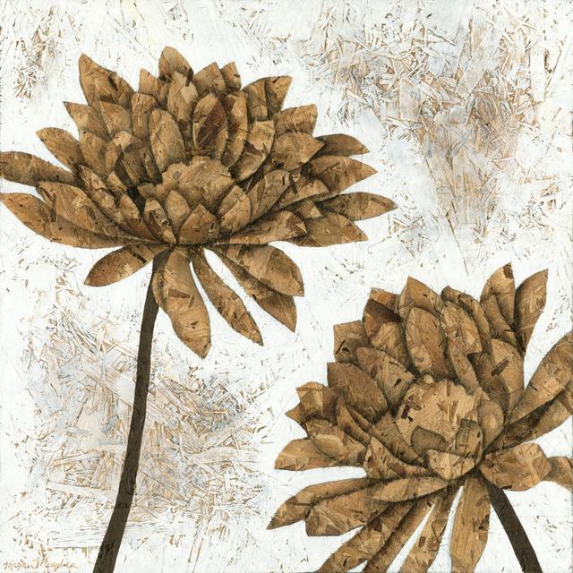 Whitewashed Dahlias I by Megan Meagher - Wrapped Canvas Painting Marlow Home Co. Size: 30cm H x 30cm W on Productcaster.