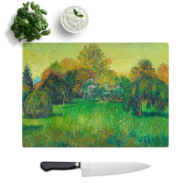 The Poets Garden by Vincent Van Gogh Chopping Board East Urban Home Size: 0.4cm H x 28.5cm W x 39cm L on Productcaster.