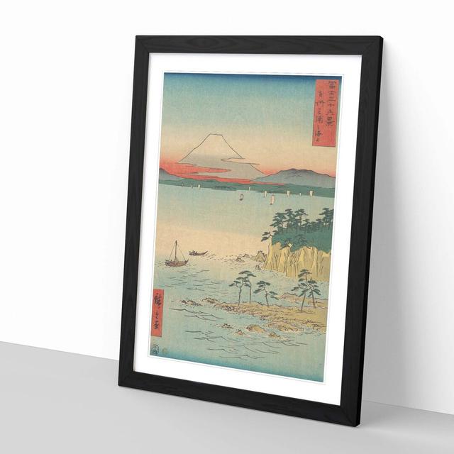 'Japanese Oriental Fuji from Miura' by Utagawa Hiroshige Framed Painting Print East Urban Home Frame Colour: Black on Productcaster.