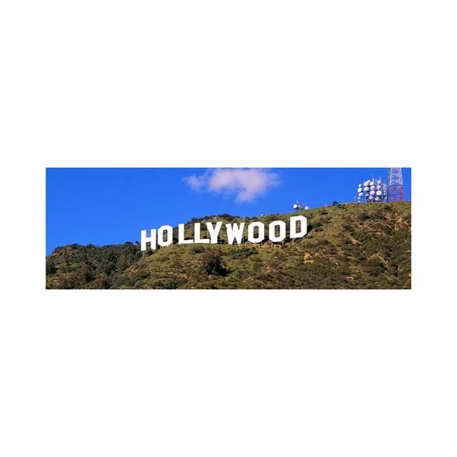 Low Angle View of a Hollywood Sign on a Hill, City of Los Angeles, California, USA - Wrapped Canvas Panoramic Photograph Brayden Studio Size: 30.48cm on Productcaster.